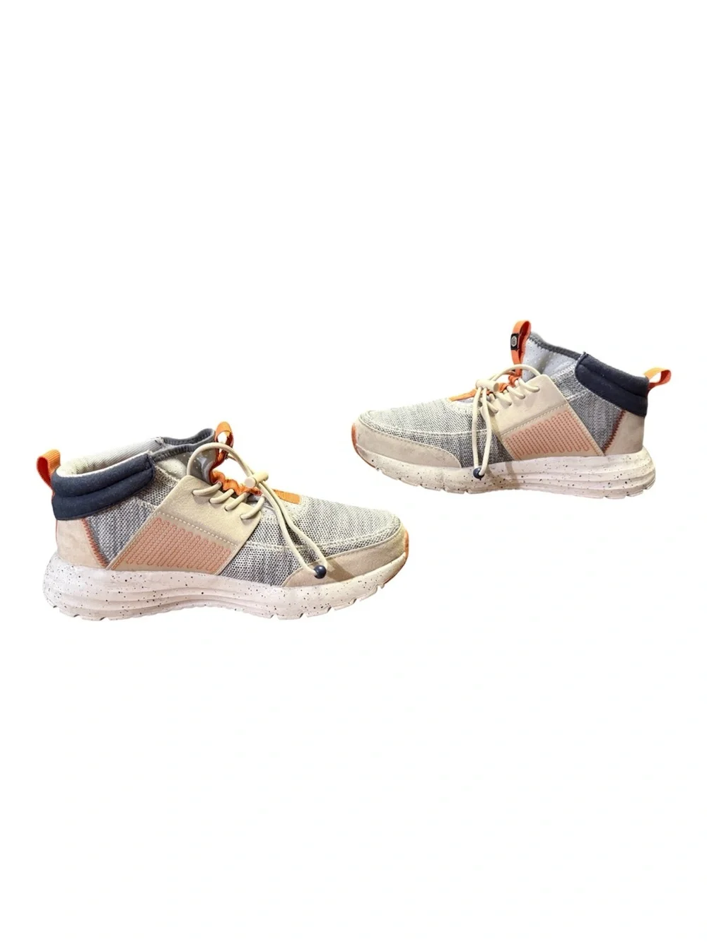 Hey Dude Sirocco Mid Trail Sneaker Mens Sz 7 Womens Sz 8.5/9 Gray Orange Mid Top - Picture 5 of 8